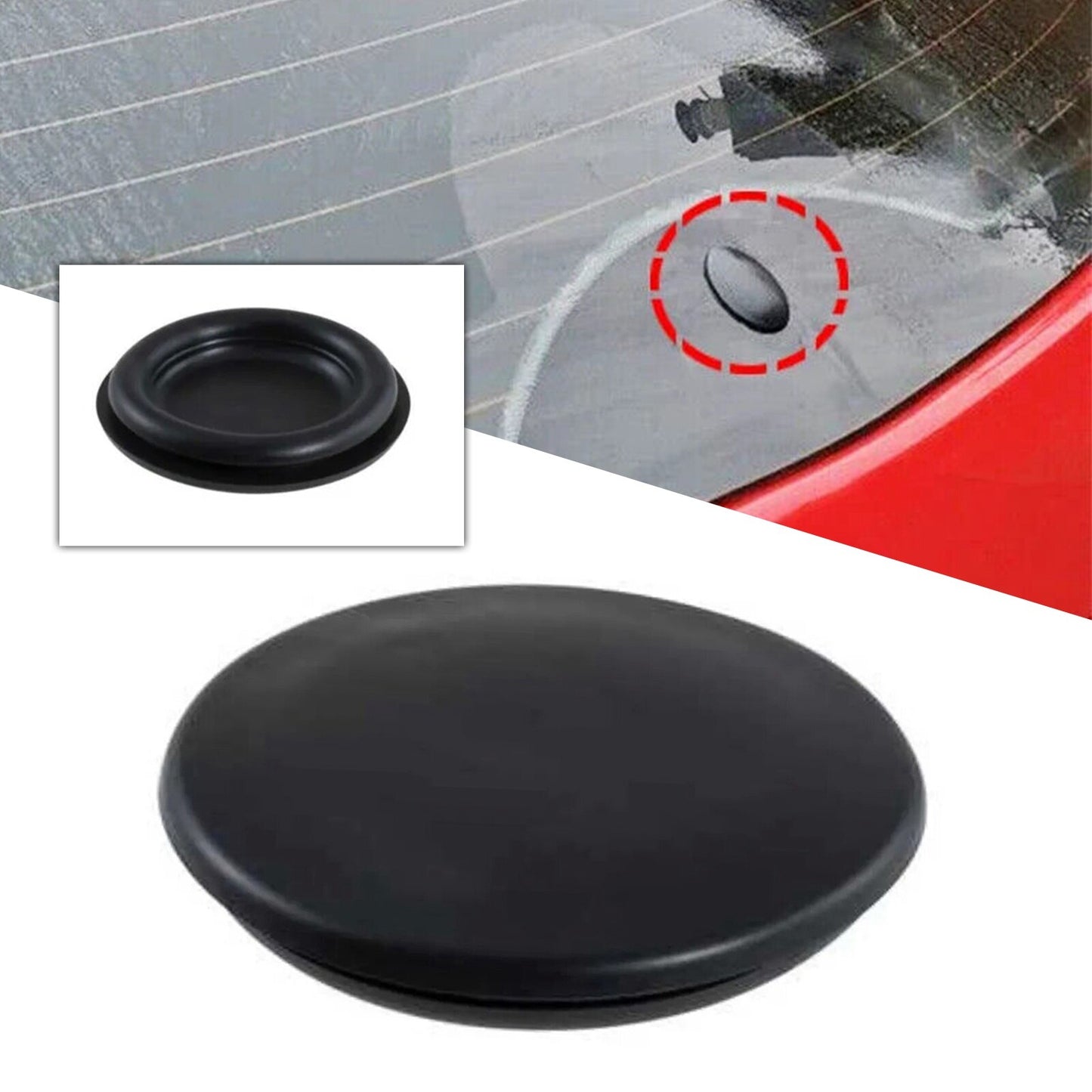 Window Rear Wiper Delete Blank plug Cap REAL GLAS CleanLook for VW all modells Q