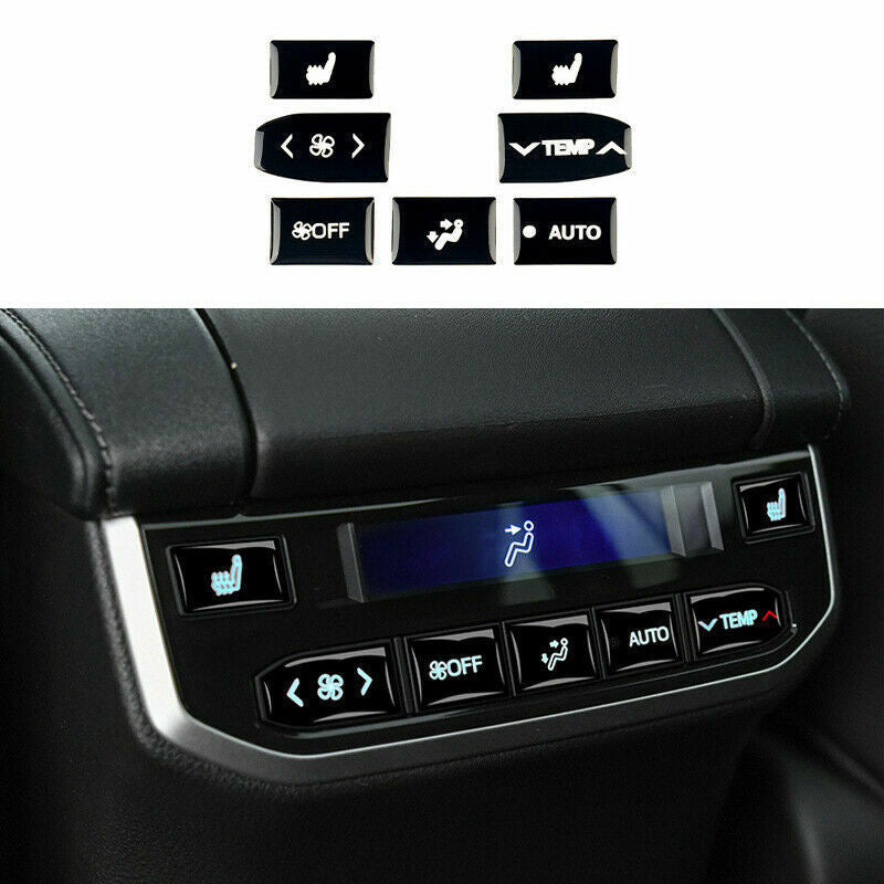 for Toyota Highlander 2020-2022 Black Rear Armrest AC Switch Control Button Trim