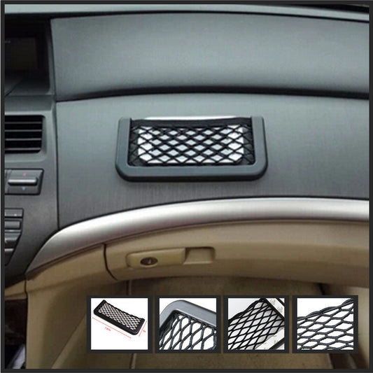 7.5 in Car Storage Mesh Net Resilient String Phone Bag Holder