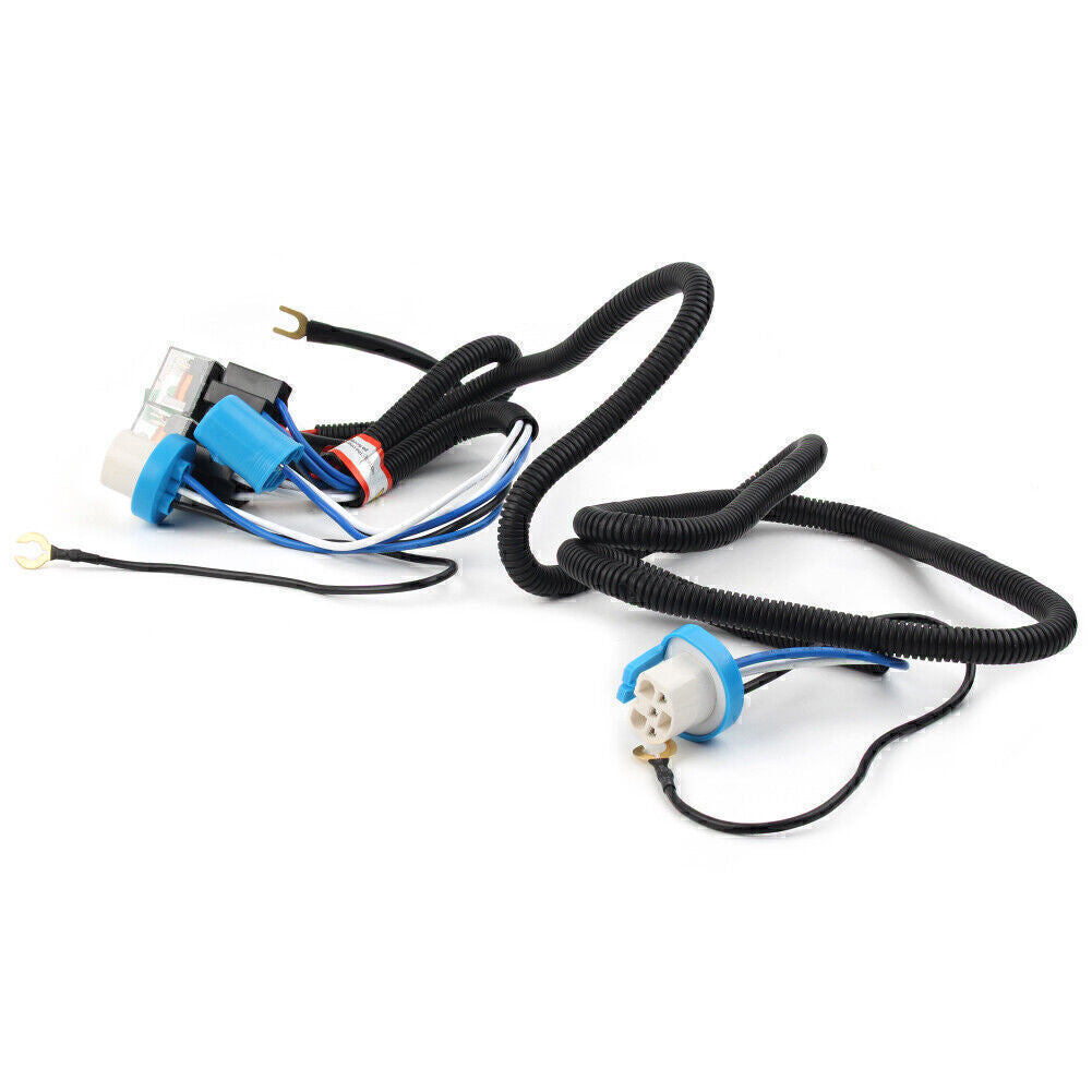 Relay Wire Harness 40A 9007 HB5 Head Light Replace Socket Connector Two Output Q