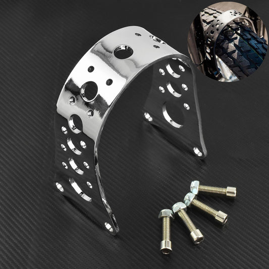 Front Fork Fender Brace Tracker Narrow Fit for Harley Sportster 1988-2017 Chrome