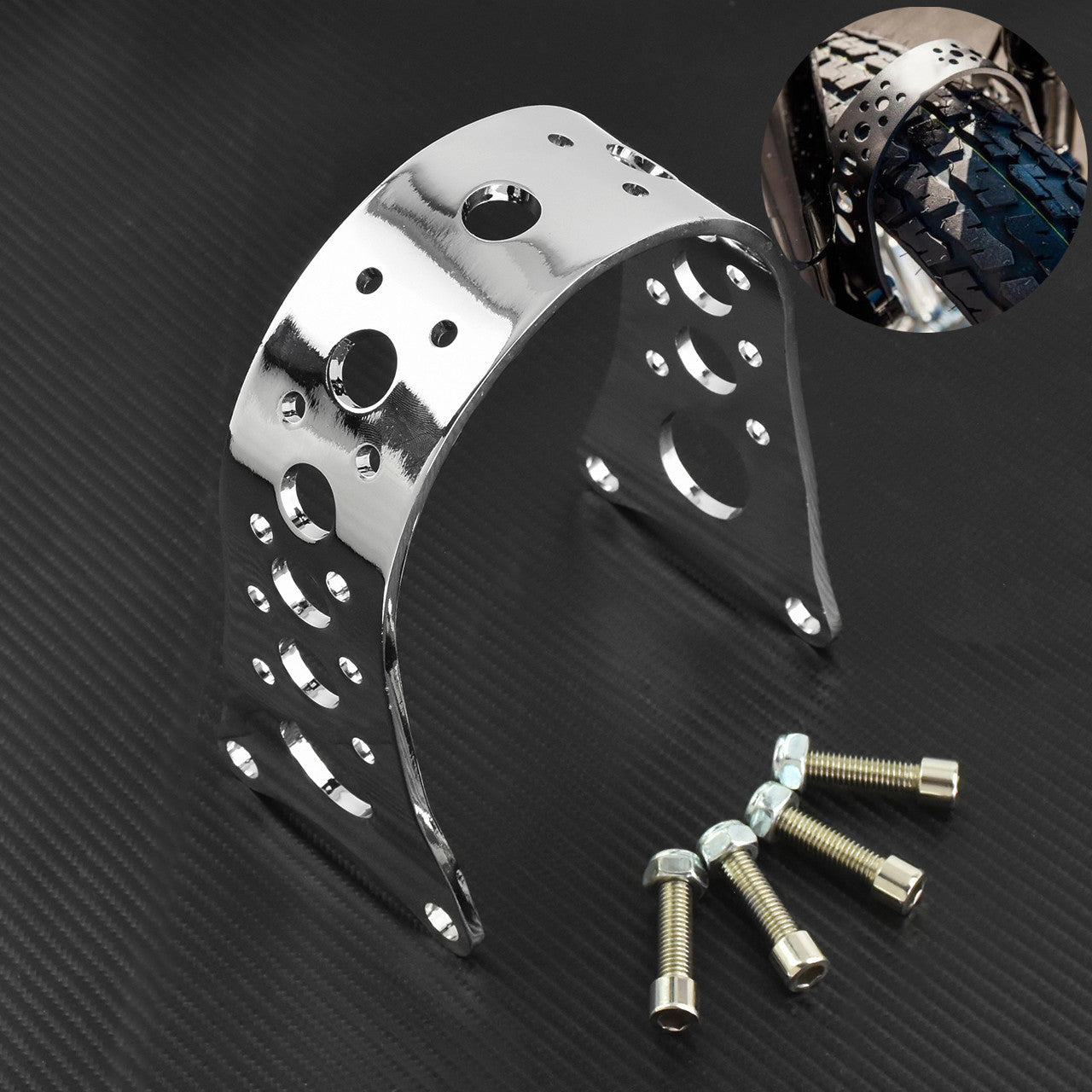 Front Fork Fender Brace Tracker Narrow Fit for Harley Sportster 1988-2017 Chrome
