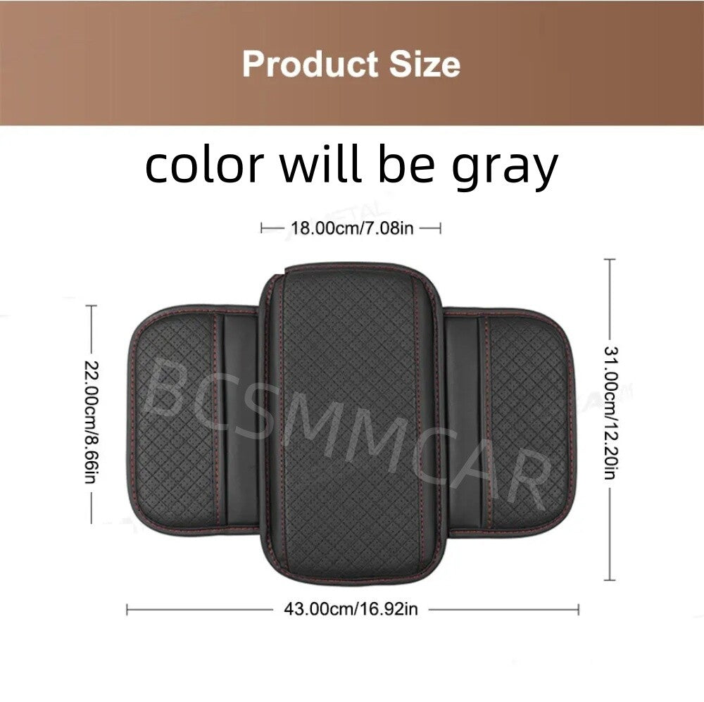 Leather for Seat Armrest Cushion Protector Storage Pad For Car Interior Accessories Q