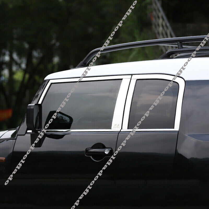 Shiny Stainless Car Window Frame Sill Trim Cover for Toyota FJ Cruiser 2007-2021