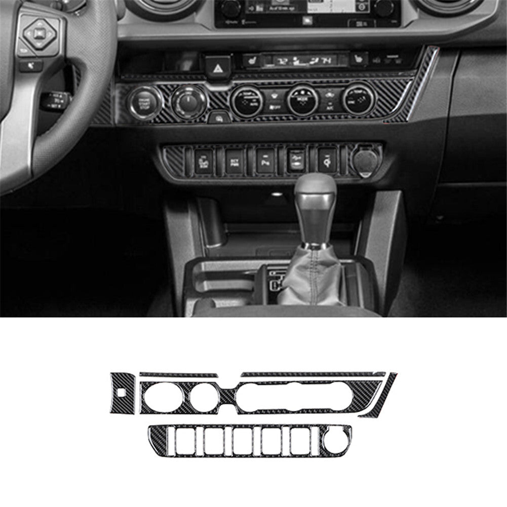 4X Carbon Fiber Interior Central Console Cover Trim for Mazda MX-5 Miata 2009-15 v