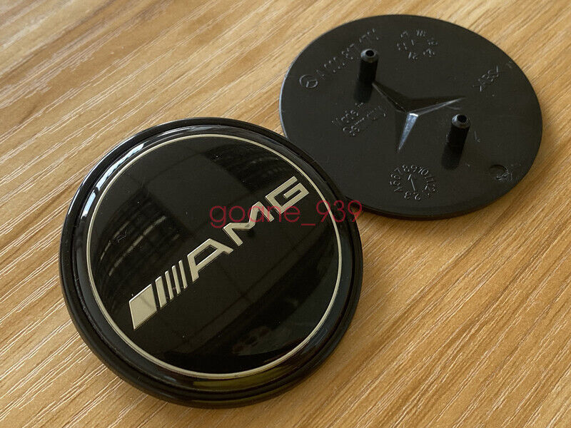 Suitable for Mercedes , for BENZ , AMG CLK, CLS, E, ML, GL front badge with black embroidery A0008172605