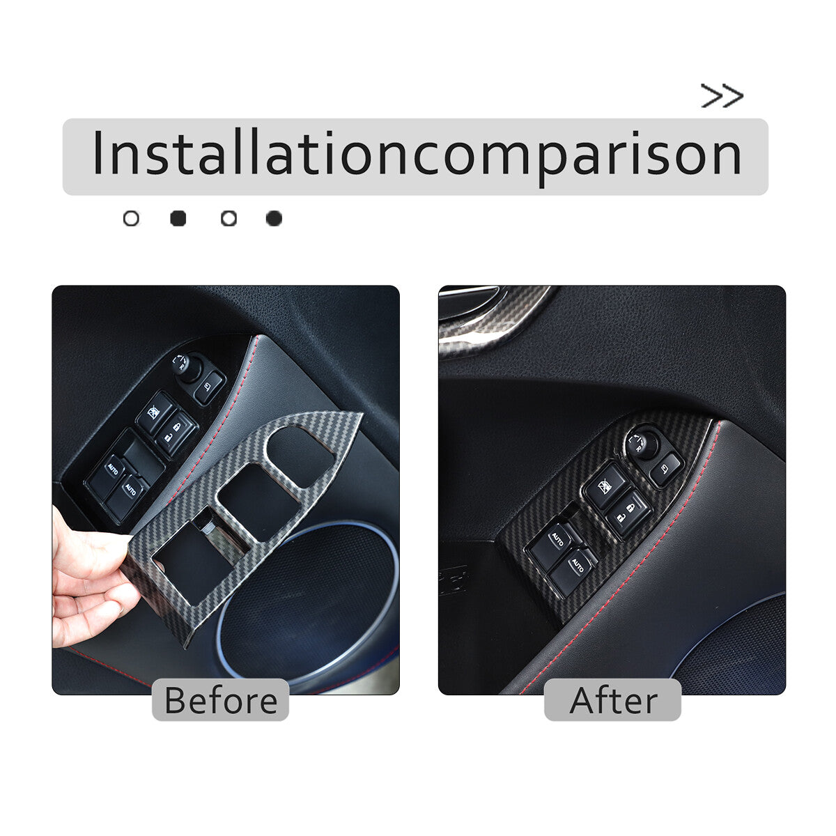 10-Piece Carbon Fiber Style Car Interior Trim Kit with ABS for 86/ for Subaru BRZ n