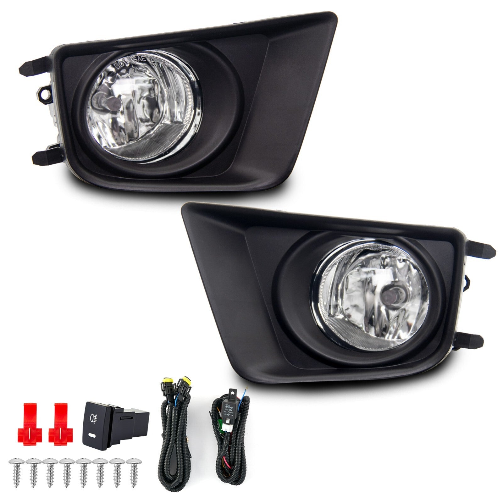 Suitable for 2012-2015 Tacoma anti-collision fog lights with COVER+Harness+switch- v