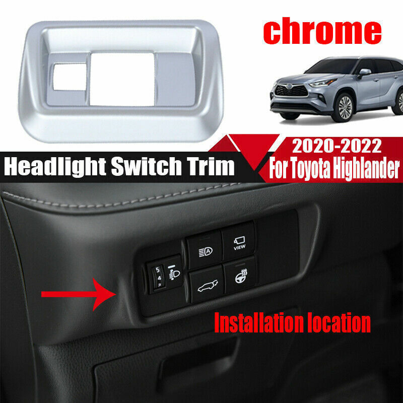 for Toyota Highlander 2020-2022 Interior Left Headlight Switch Cover Button Trim