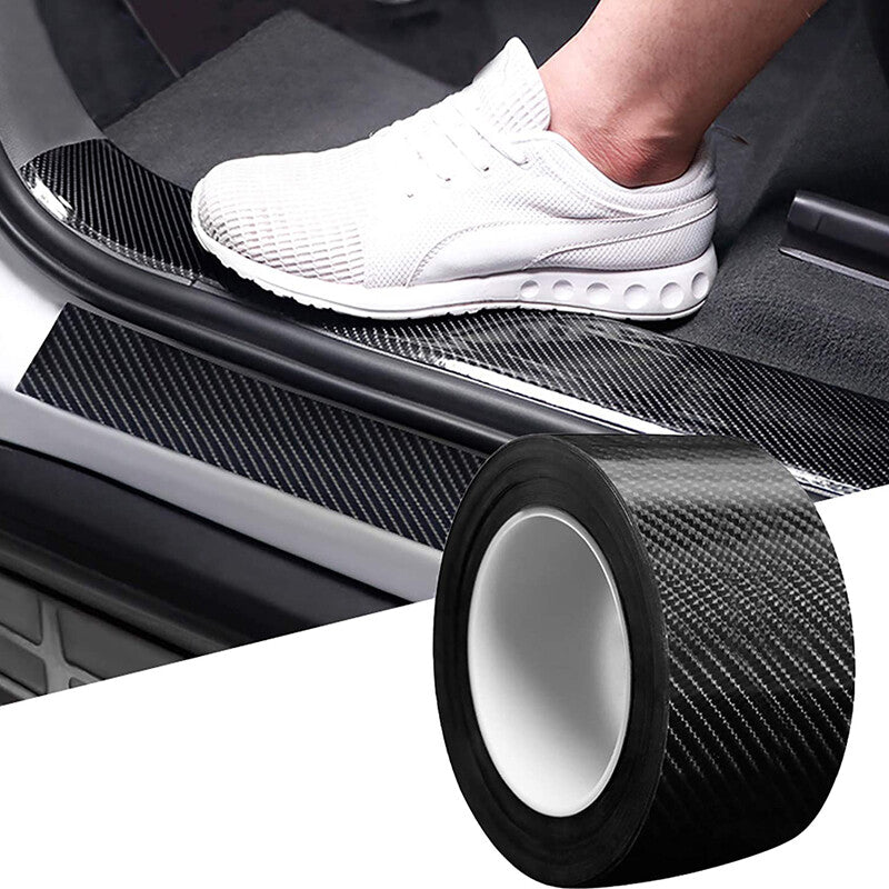 Carbon fiber car door edge protectors, door trim, and anti-collision strips - n