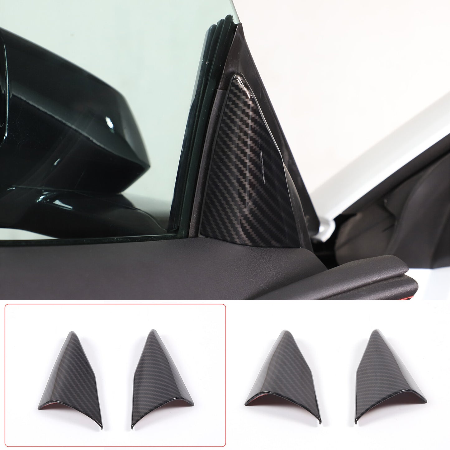 2-Pack ABS Blue Dashboard Panel Trim Frame Cover for Tacoma 2016-2022- v