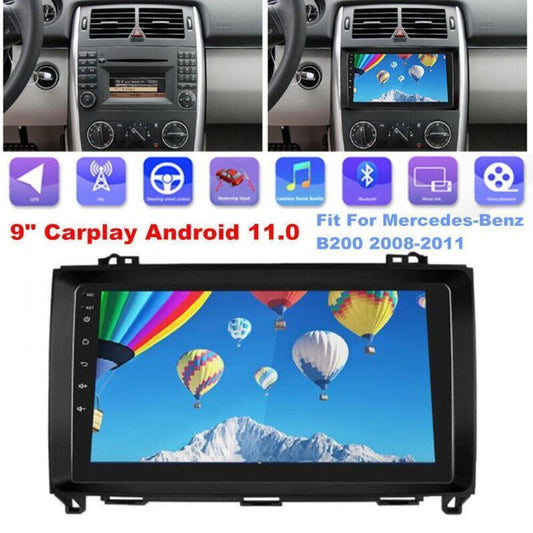 9 Carplay Android 11 Car Stereo Radio GPS WiFi Fit for Mercedes-Benz B200 08-11