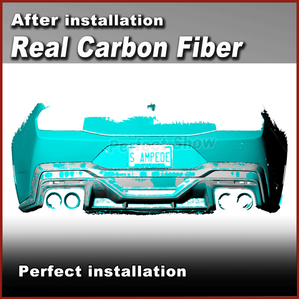for Ford for Mustang Dark Horse 2024UP Real Carbon Rear Bumper Diffuser Lip Spoiler