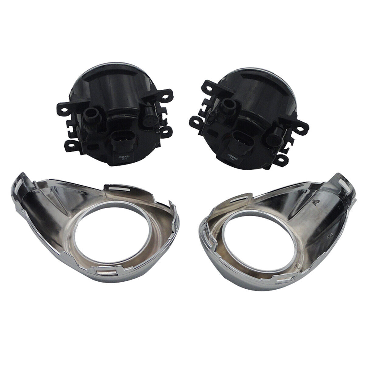 Front Clear Fog Lights Lamps w/ Chrome Cover+Bulbs Fit for Ford Focus 2012-2014