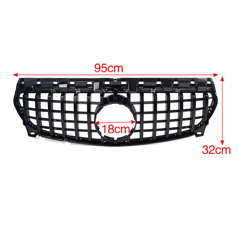 ABS Black GTR Style Front Bumper Grille for Benz CLA Class W177 C117 2015-2019