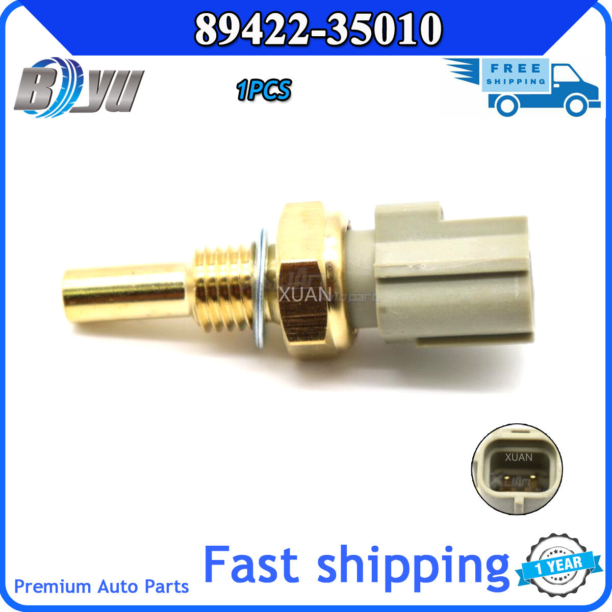 Engine coolant temperature sensor 89422 - 35010 for Camry , Celica, and for Corolla . v