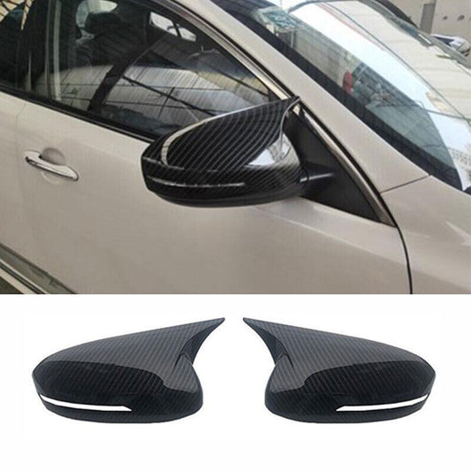 Carbon Fiber ABS OX Horn Rear View Side Mirror Cover for Kia Optima K5 2011-2015