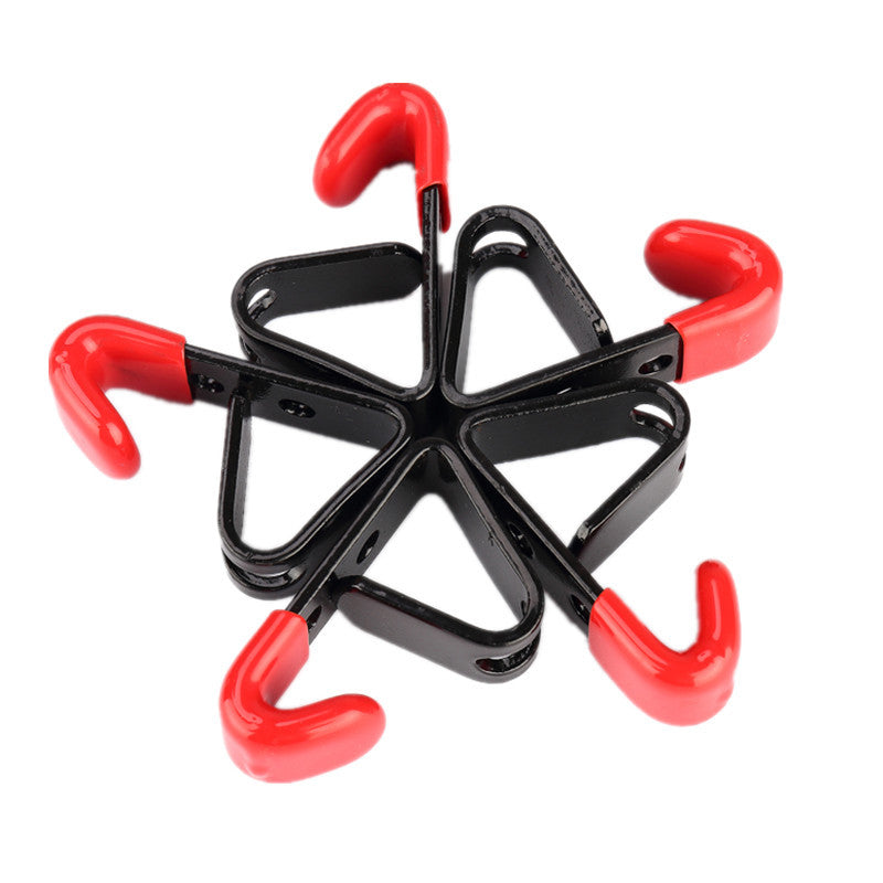5Pcs Metal Car Tire Wheel RIM Hub Hook Holder Wall Mounted Hanging Display Stand