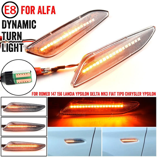 2Pcs Dynamic Side Marker Light Signal for Alfa Romeo 156 typ (932) 1997-2005