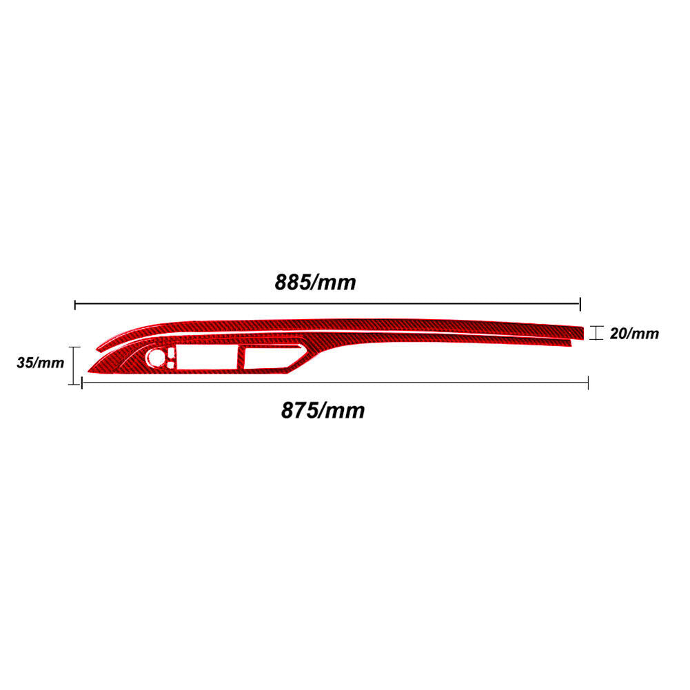 Red Carbon Fiber Center Speed Radio Control Trim Cover for MINI Cooper 2007-2011 v