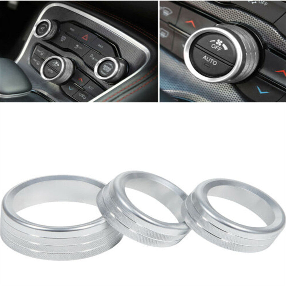 3-Pack Silver Climate Volume Turntable Covers for 14-21 for Jeep Grand Cherokee n