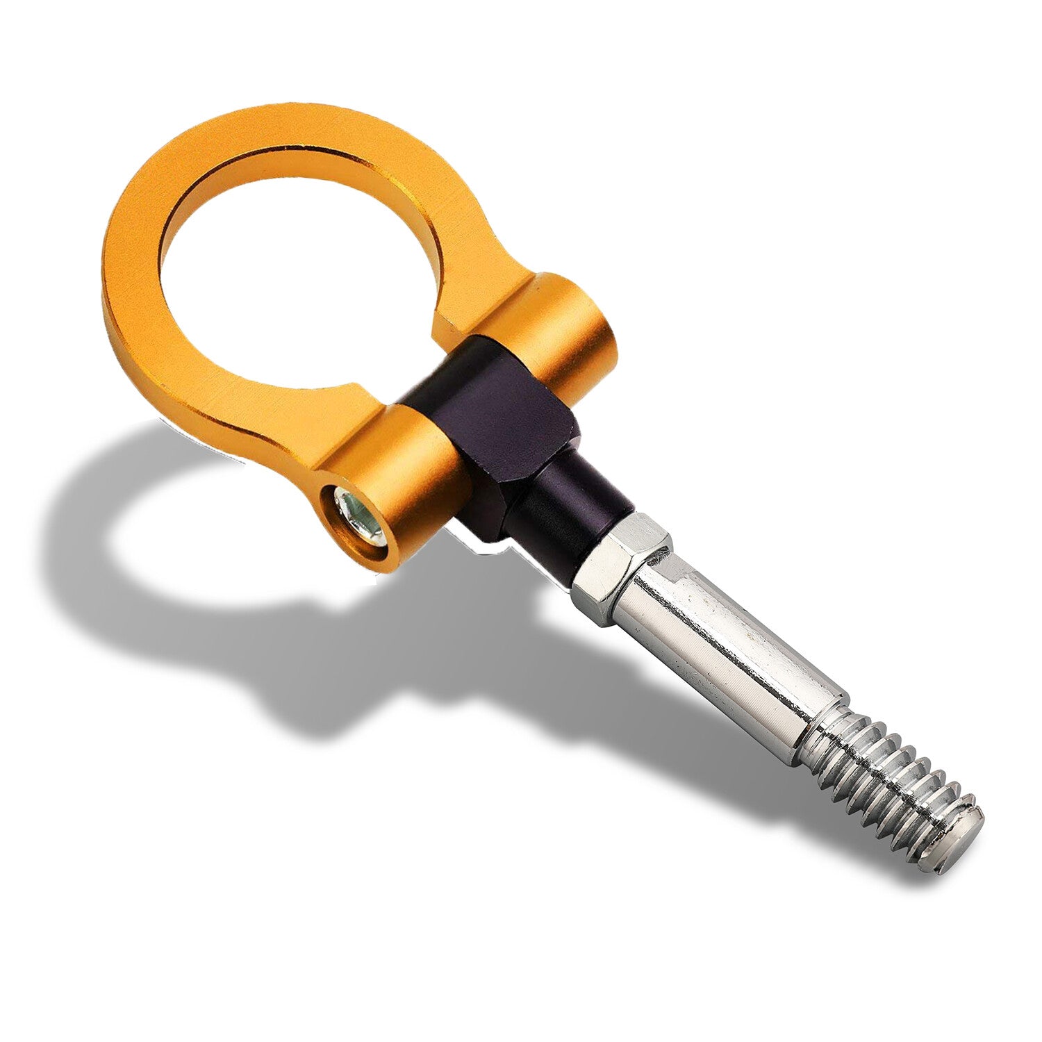 Racing Sports Gold Folding Ring Heavy Duty Tow Hook for 06-19 for Mazda MX5 Miata Q