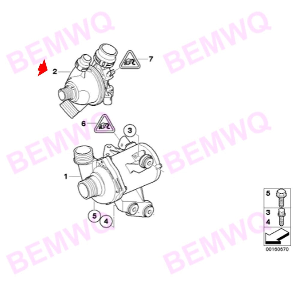 Coolant thermostat housing assembly suitable for E81 E82 E60 E90 318I E60 11537552403- n