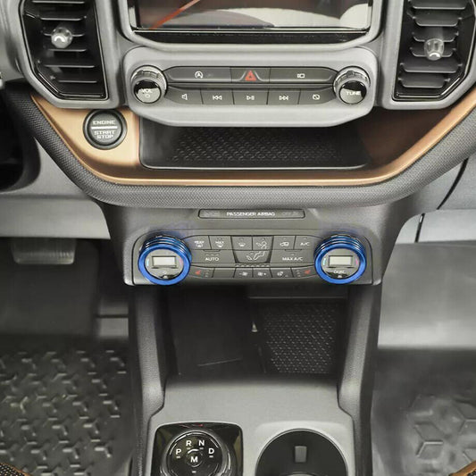 For 21-2024 Bronco Sport Blue Air Conditioning Switch Knob Trim Cover Ring v