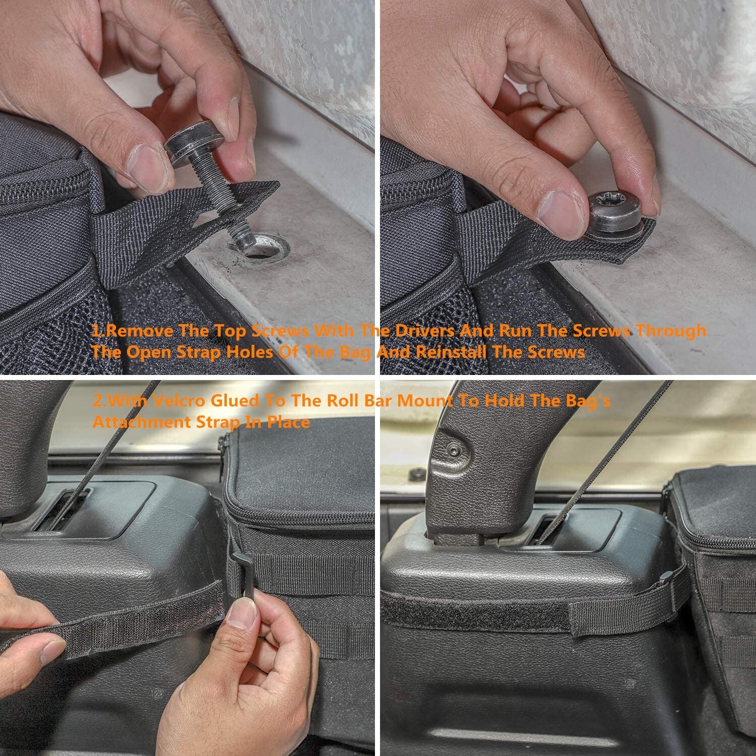 FIT 2018-2023 for Jeep for Wrangler JL Accessories Trunk Storage Bag Organizer 2-PACK