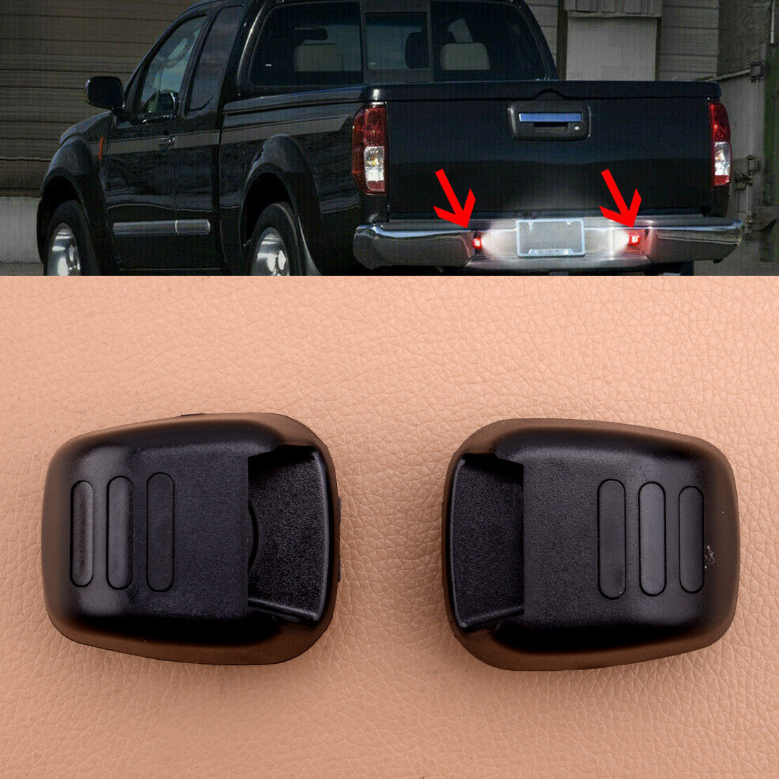 2x Rear LED License Plate Light Fit for Navara D40 2005-2016 v