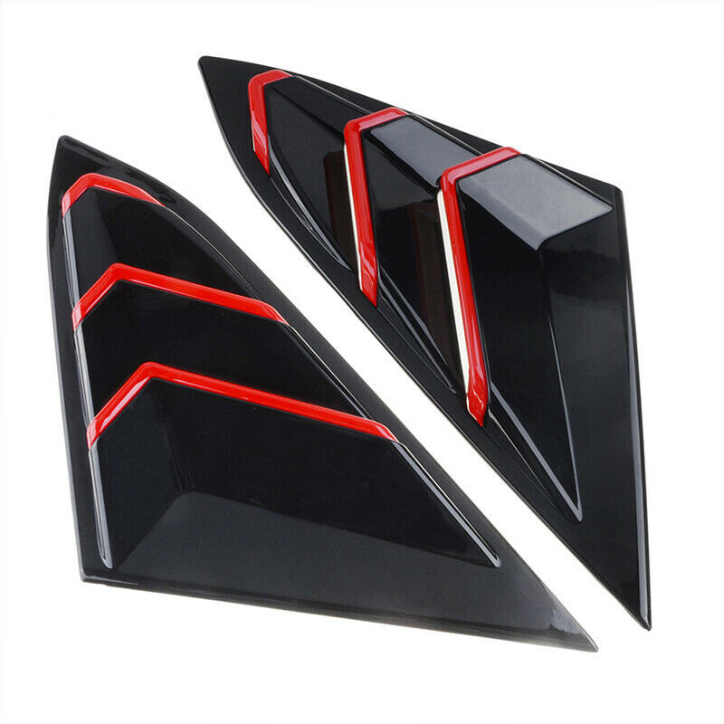 Blind for Honda for Civic 2016-2021 BodySide Air Vent Window Cover Black Red