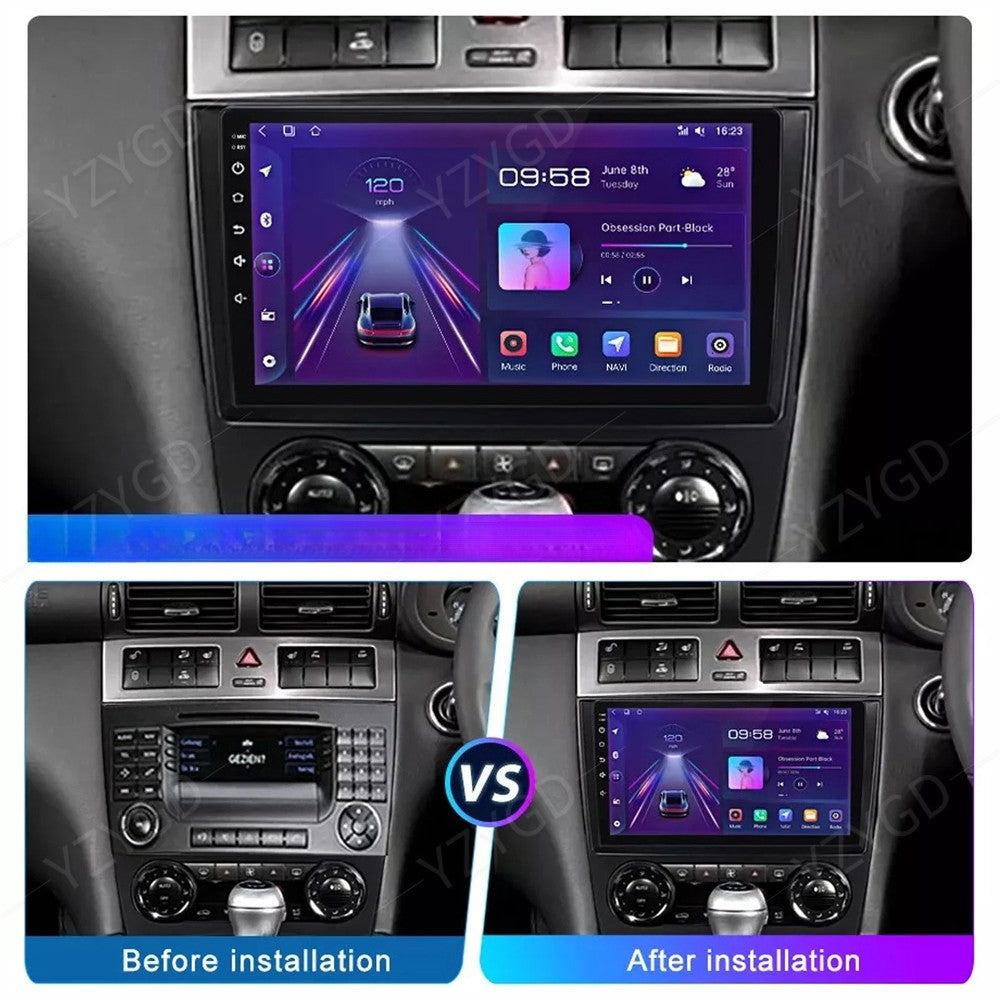 GPS Navi Car Radio CarPlay for Mercedes for Benz C-Class CLK280 CLK320 CLK350 CLK500