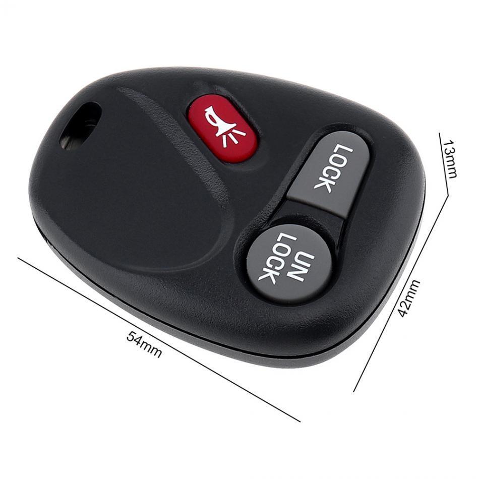 Two remote keyless entry keychains for 2001 and 2002 for Chevrolet Silverado 1500, 2500, and 3500 models. Q