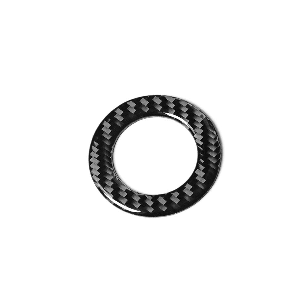 Carbon Fiber Engine Start Stop Button Ring Trim Cover for VW for Golf MK7 2014-2019