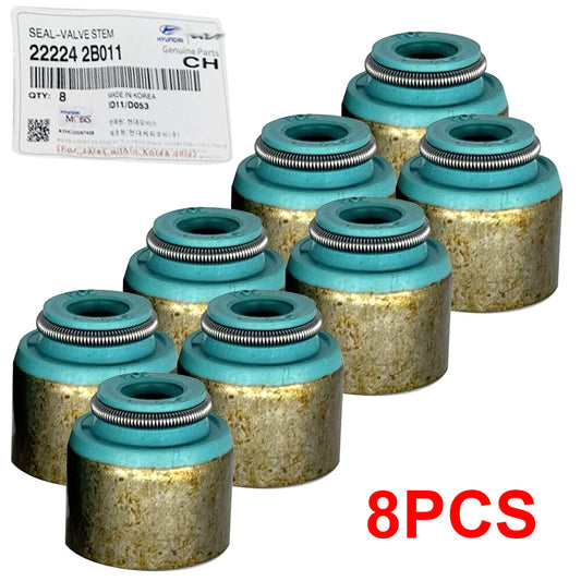8-piece intake valve stem seal set suitable for Hyundai and for Kia 1.4L and 1.6L engines (model 222242B011-).