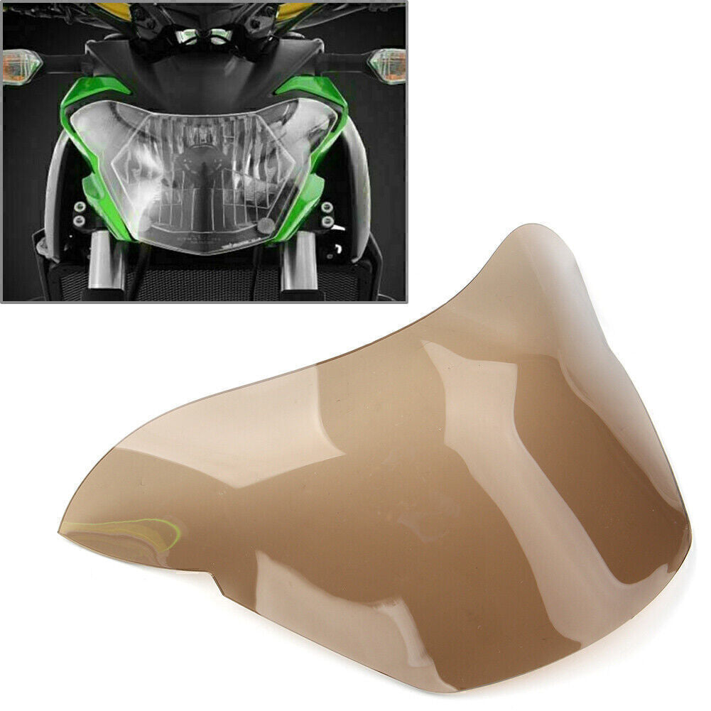 Front Headlight Guard Shield Screen Lens Cover Fit for Kawasaki Z650 2017-2018 Smoke Q