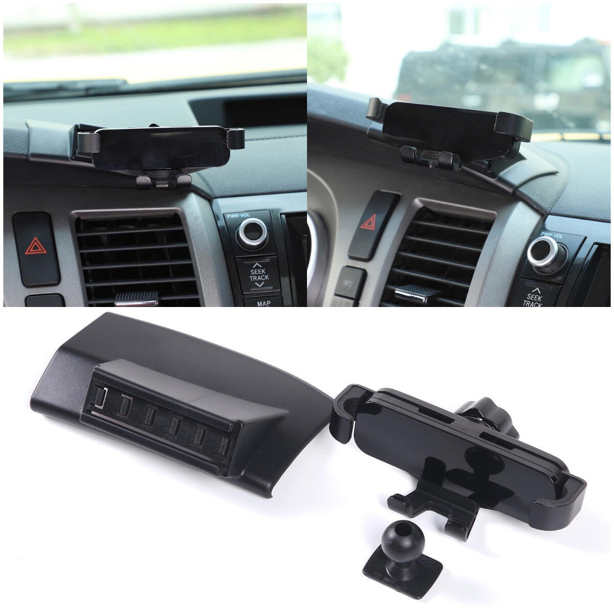 For 07-13 for Toyota Tundra Central Control Cell Phone Holder ABS (Fits Tundra)