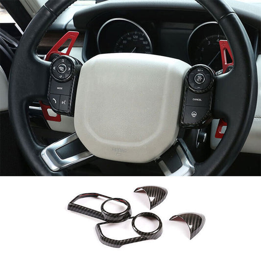 Carbon ABS Steering Wheel Switch Cover for Land Rover Discovery 5 17-18 Trim B n