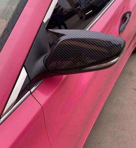 for Hyundai for Veloster 2012-2017 Carbon Fiber Horn OX Rear View Mirror Cover Trim