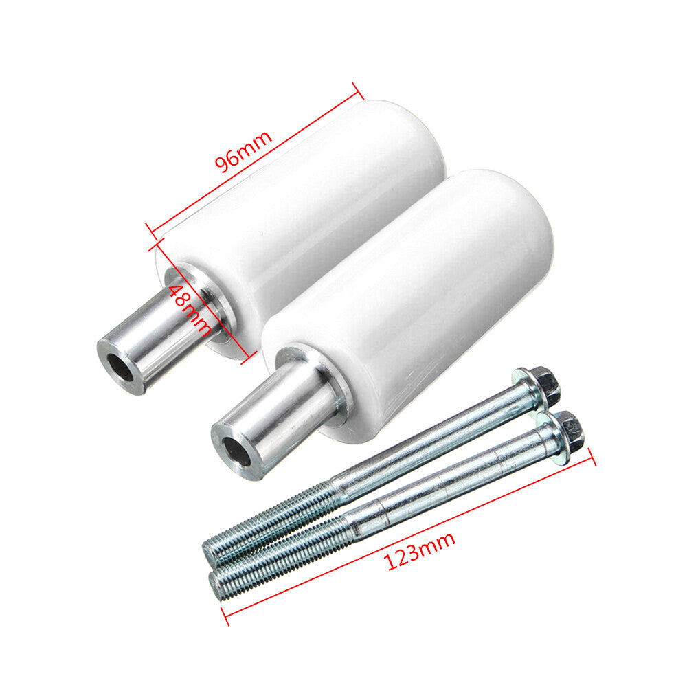 Universal 10mm Motorcycle Frame Sliders Crash Protector for Yamaha for Honda White Q