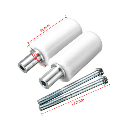 Universal 10mm Motorcycle Frame Sliders Crash Protector for Yamaha for Honda White Q
