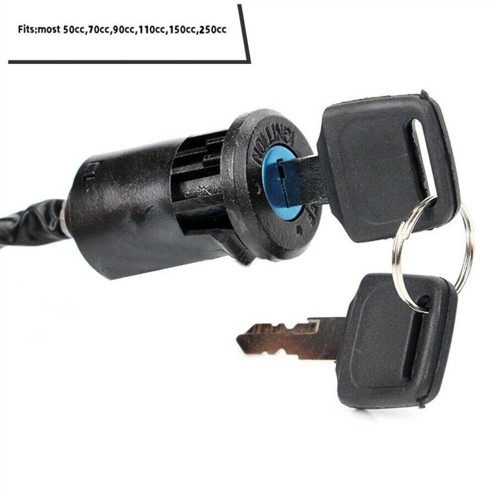 12V Universal Ignition Starter Switch W/ 2 Keys for Car Motorcycle/Boat/Truck n