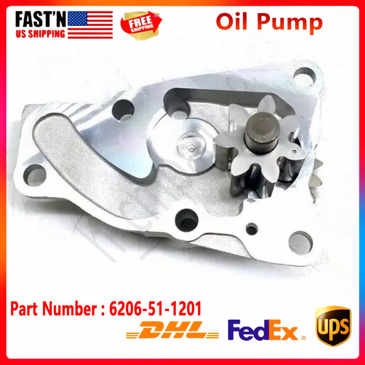 NEW Oil Pump 6206-51-1201 16mm For Komatsu 4D95 6D95L PC120-3 PC100-3 PC200-5