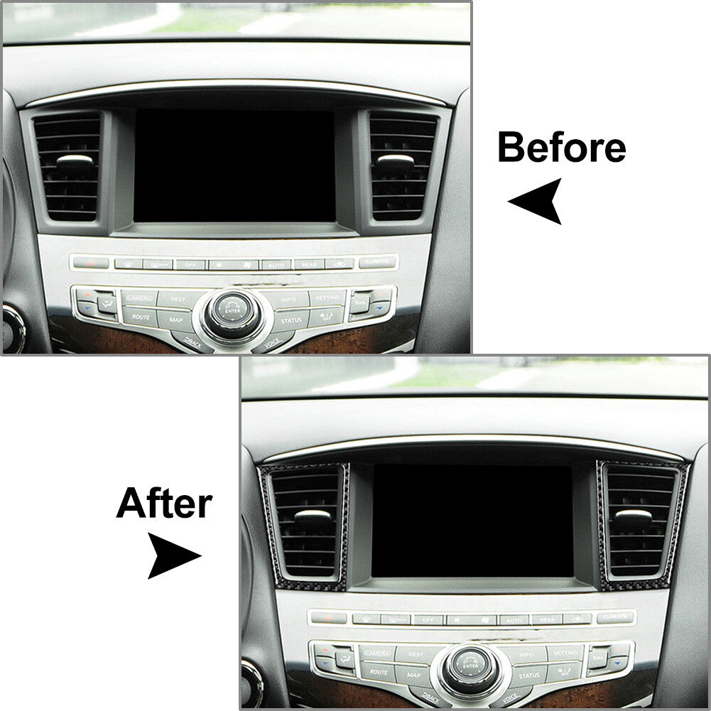 Carbon Fiber Center Console Air Vent Cover for Infiniti JX35 QX60 2013-2016 13