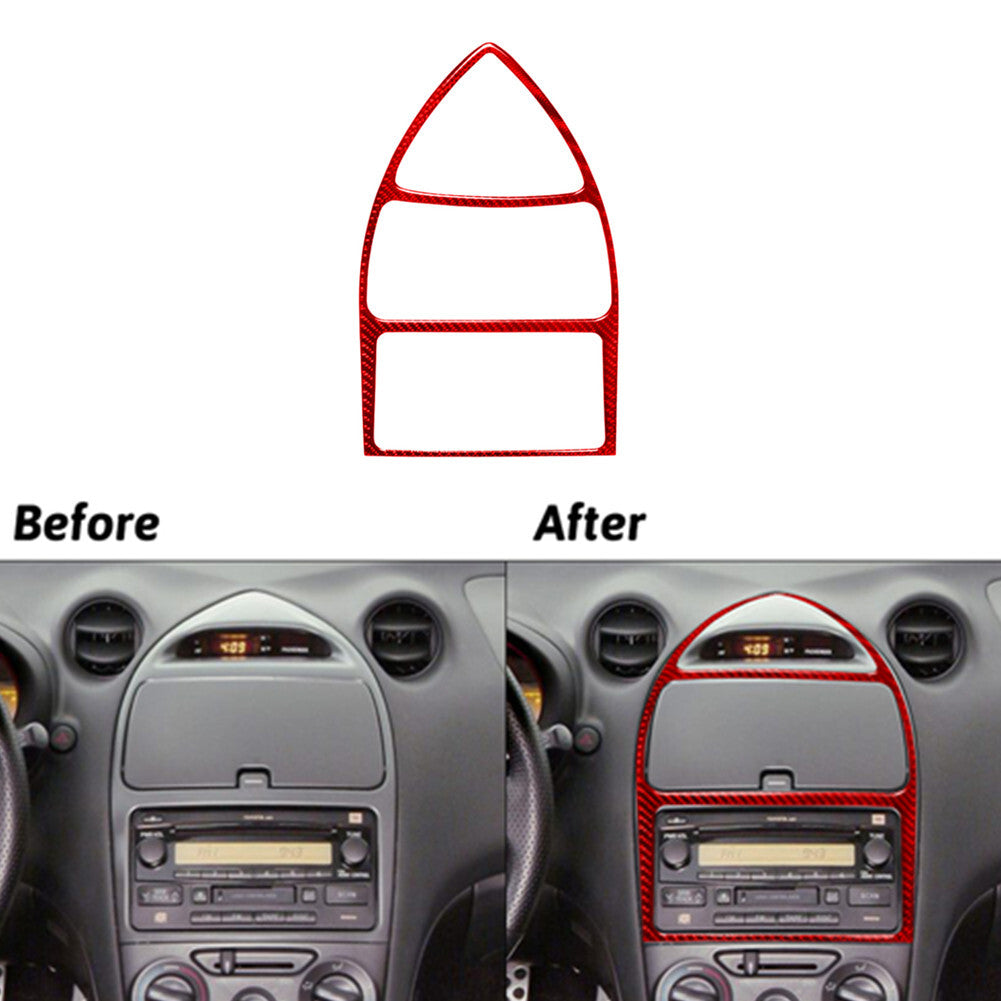 Red Carbon Fiber Center Air Vent Outer Cover Trim for Jeep for Wrangler 07-10 Type B v