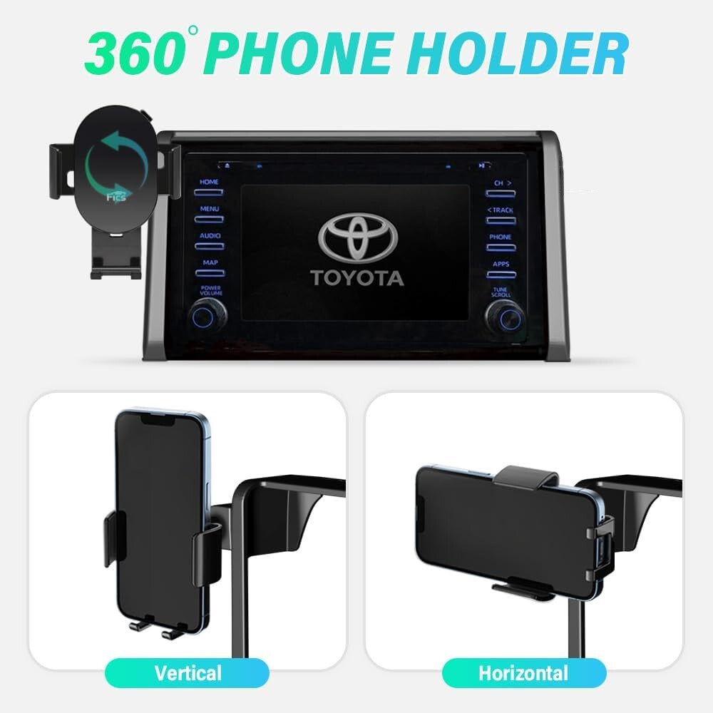 360-degree mobile phone holder/mount for RAV4 8-inch screen (2019-2024) n