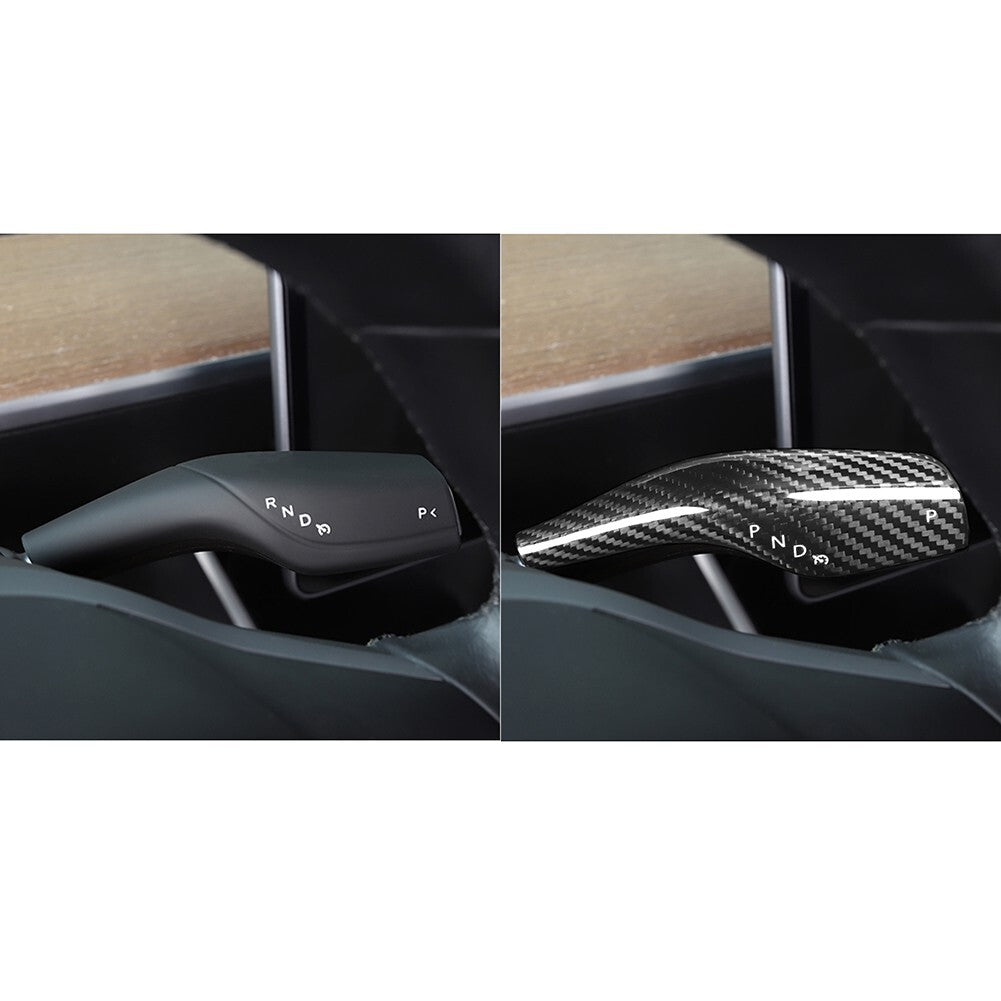 carbon fiber steering wheel paddle shifter trim cover for Model 3 / Y- n