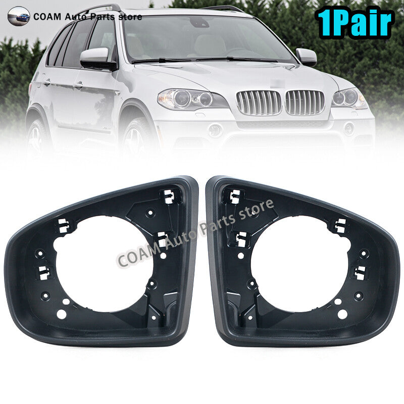 A pair of car side mirror trim pieces for BMW X5 Series E70 2006 - 2013