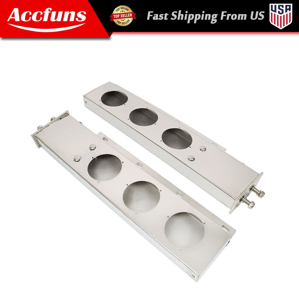 Stainless steel 30-inch mud flap hook with light, hollowed-out spring-loaded 2 1/2 pattern - n