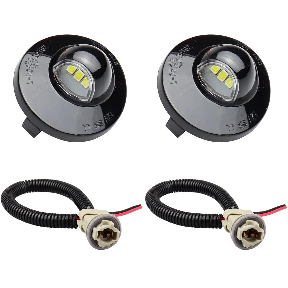 2PCS  for ford  F150 F250 F350 LED License Plate Light with Wiring harness Sockets Q